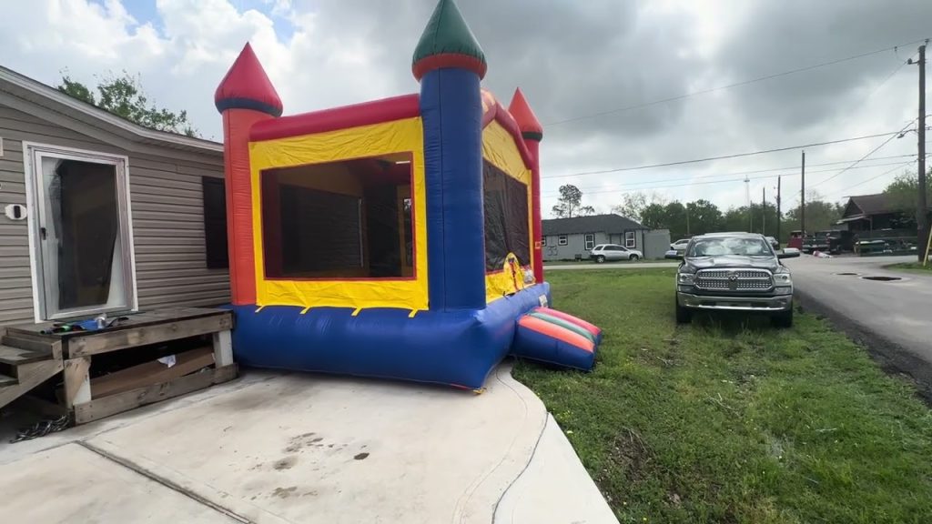 colorful moonwalk bounce house s